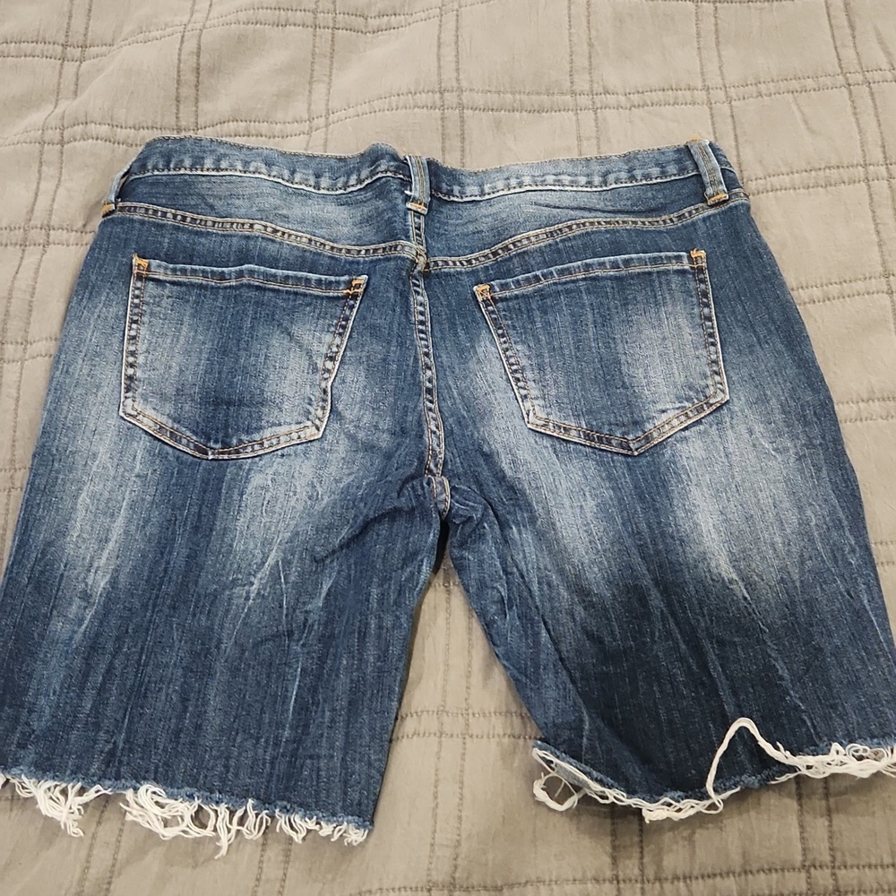 Mossimo Supply Co. Distressed Dark Wash Denim "Boyfriend" Shorts Size 10! - Picture 5 of 9